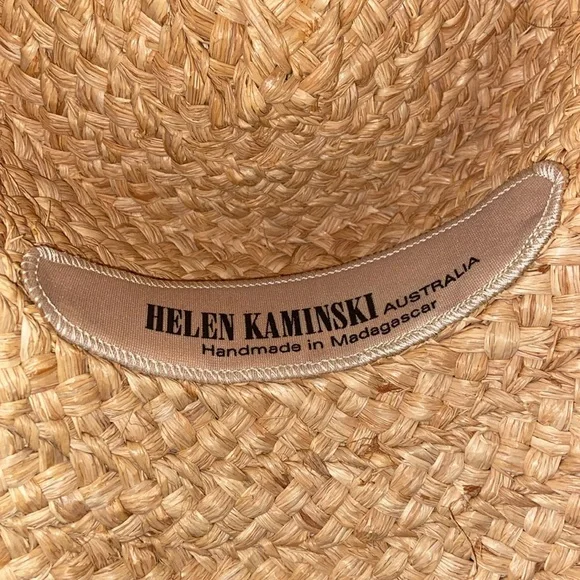 RARE HELEN KAMINSKI Natural Raffia Straw Bow flower detail Hat - Picture 11 of 16